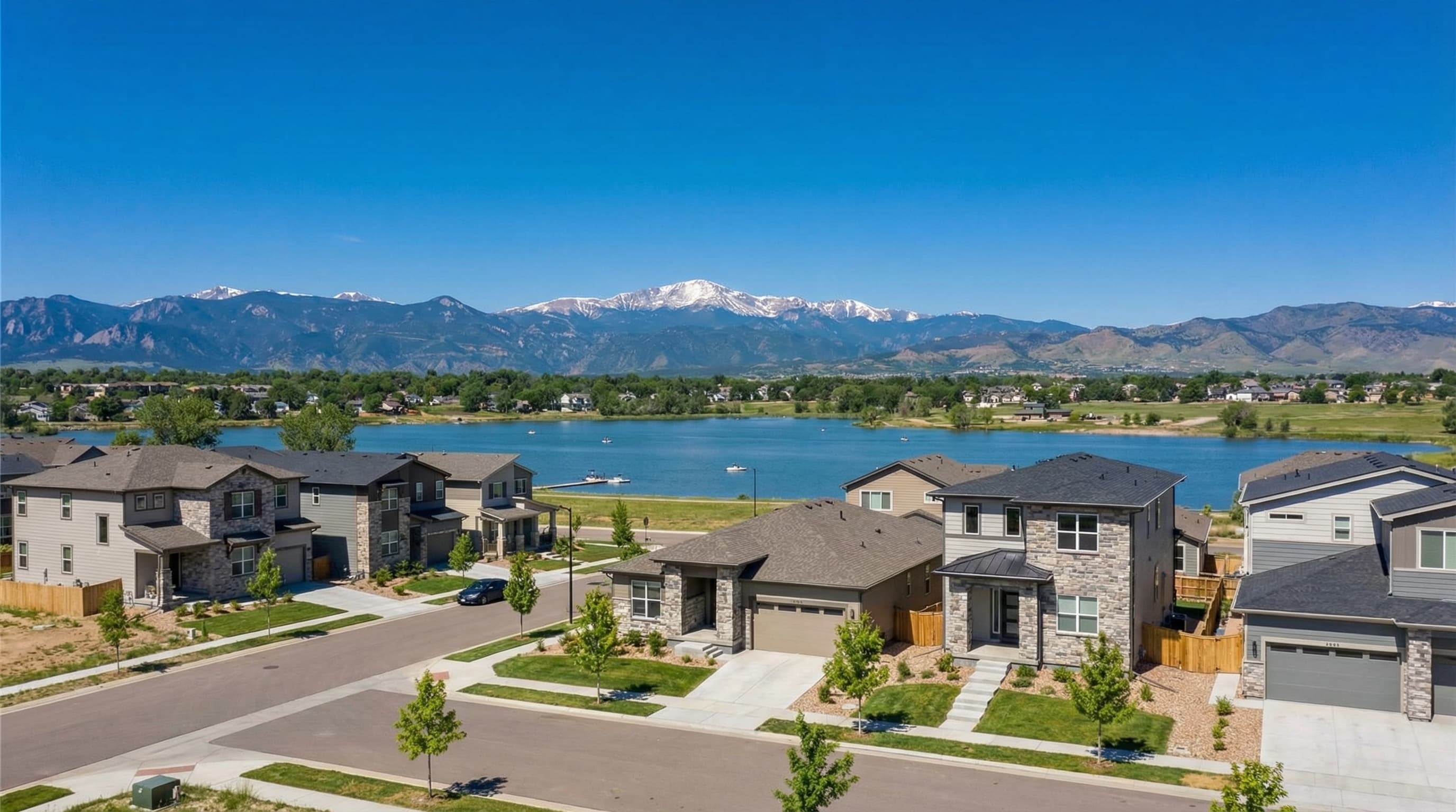 Westminster Colorado with revitalized downtown, Standley Lake recreation, and Rocky Mountain views on the western horizon