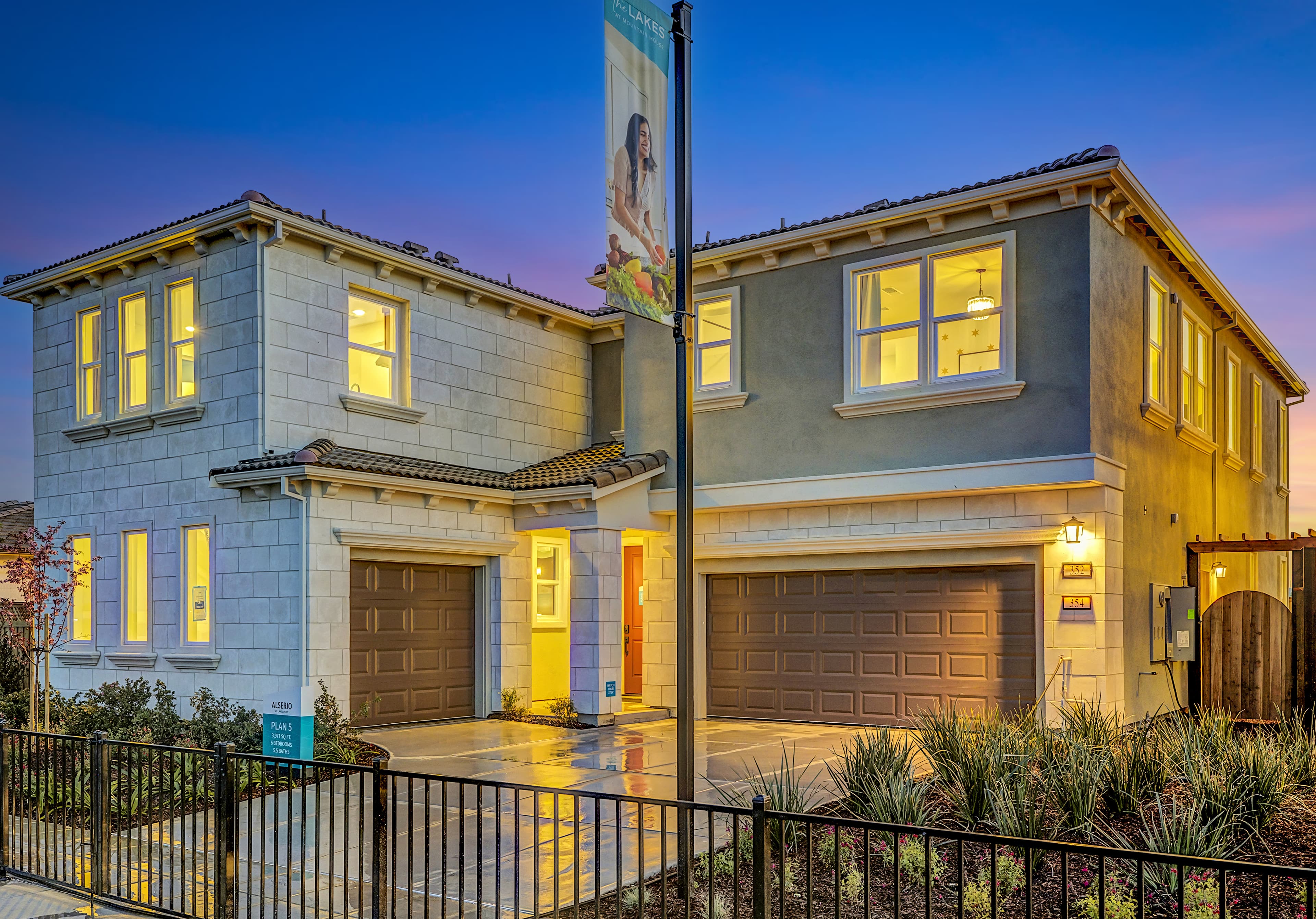 Twilight exterior shot